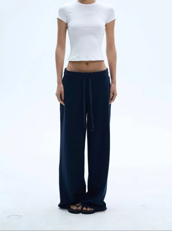 Wide Leg Elastic Waist Drawstring Lounge Pants sold by Night City Clothing