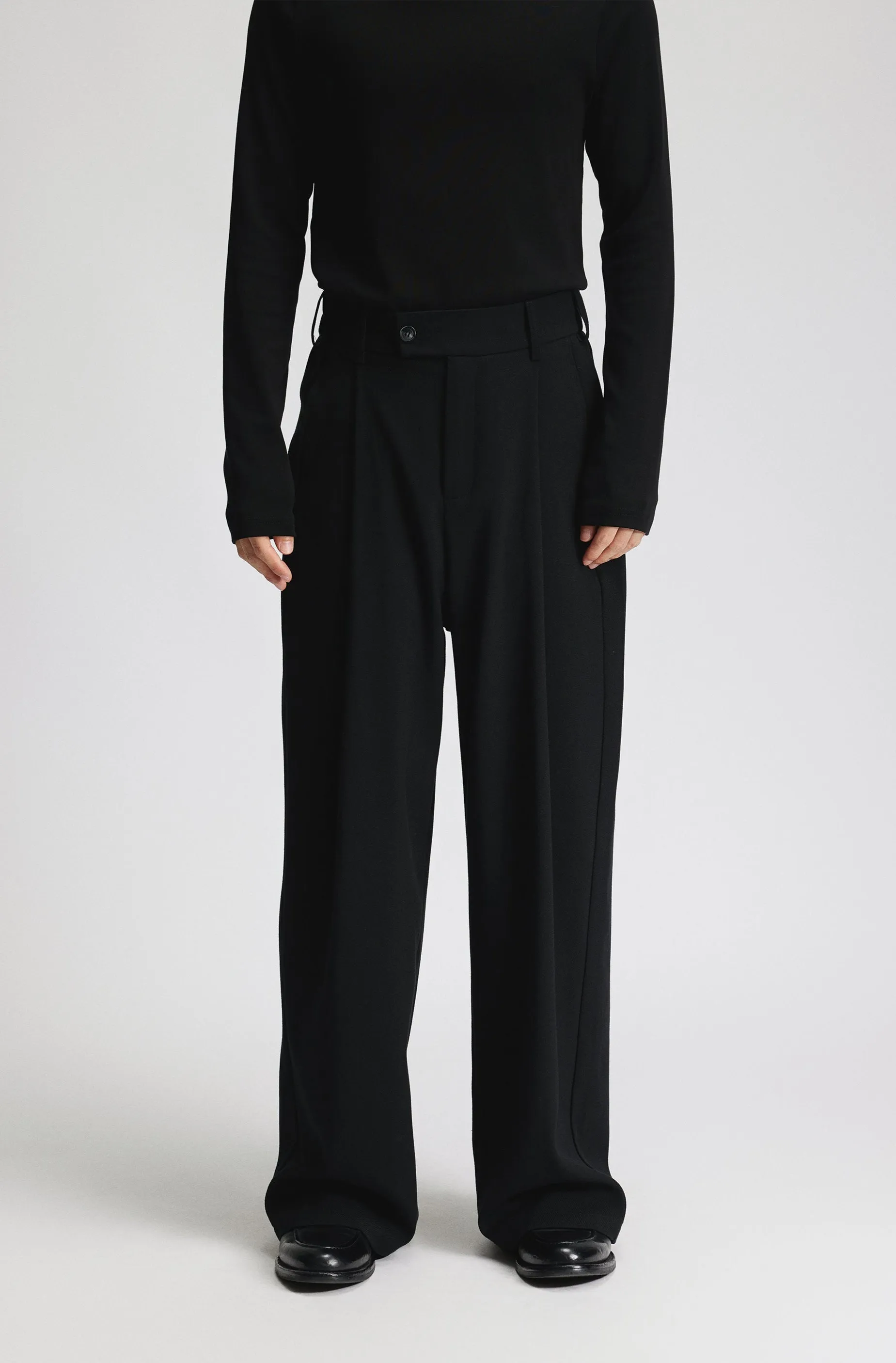 High-Waist Pleated Wide Leg Pants sold by Night City Clothing product image thumbnail 2