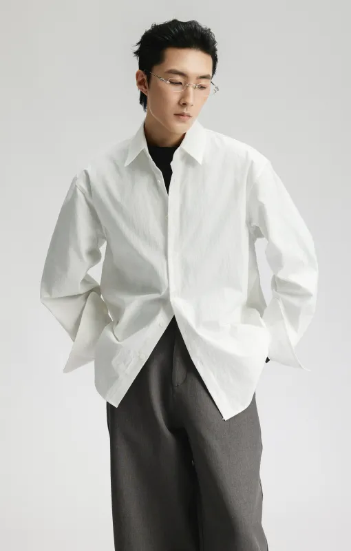 Oversized Long Sleeve Cotton Blend Button Shirt sold by Night City Clothing