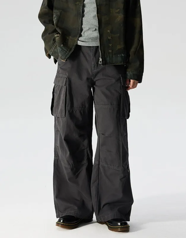Wide Leg Utility Lightweight Athletic Cargo Pants sold by Night City Clothing