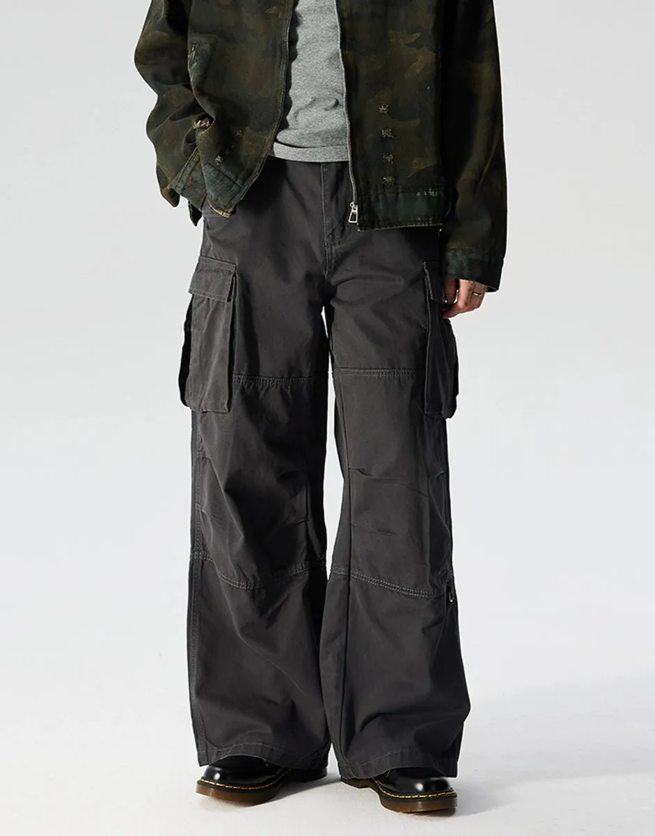 Wide Leg Utility Lightweight Athletic Cargo Pants sold by Night City Clothing