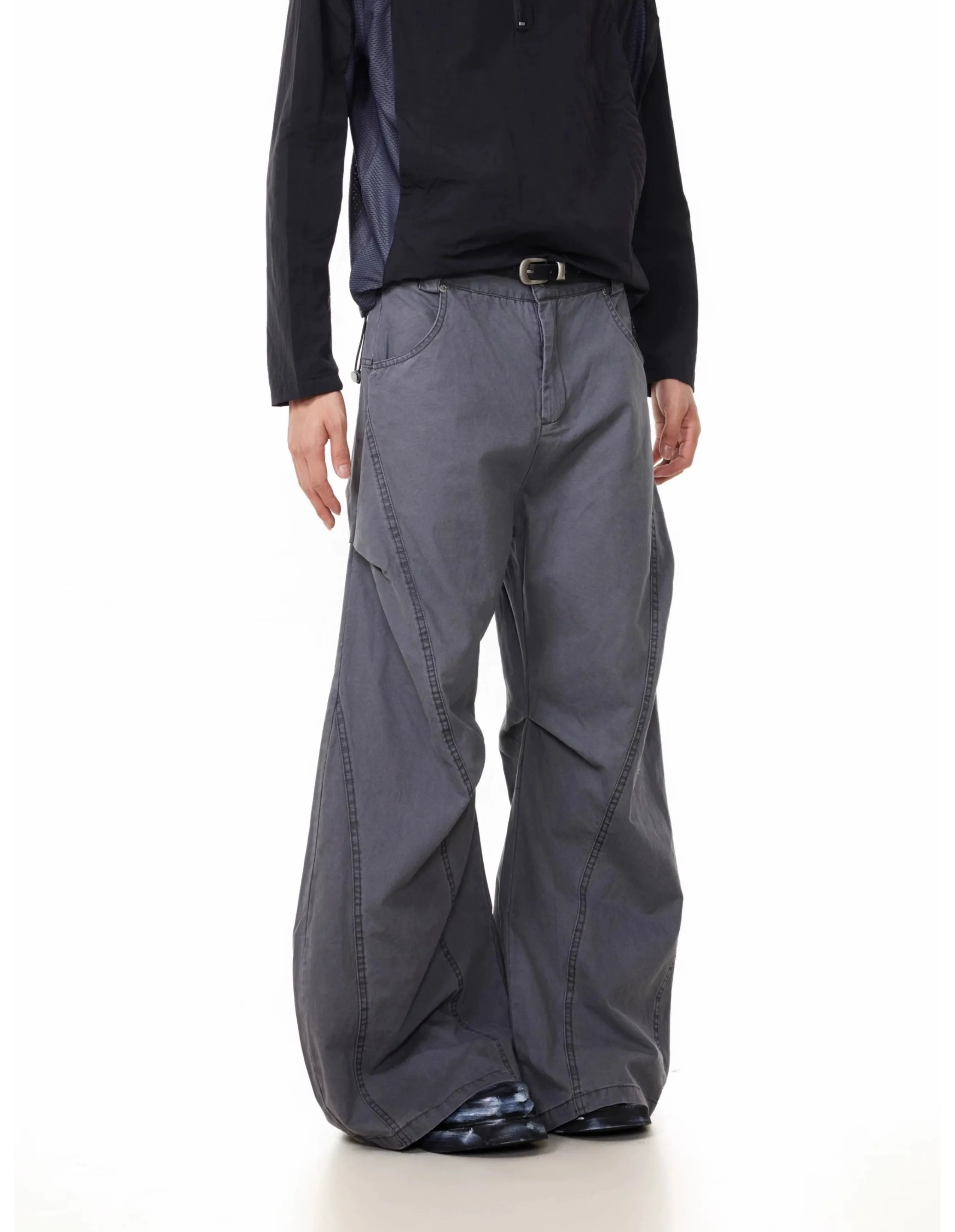 Low-Rise Cargo Barrel-Balloon Denim Jeans sold by Night City Clothing product image thumbnail 3