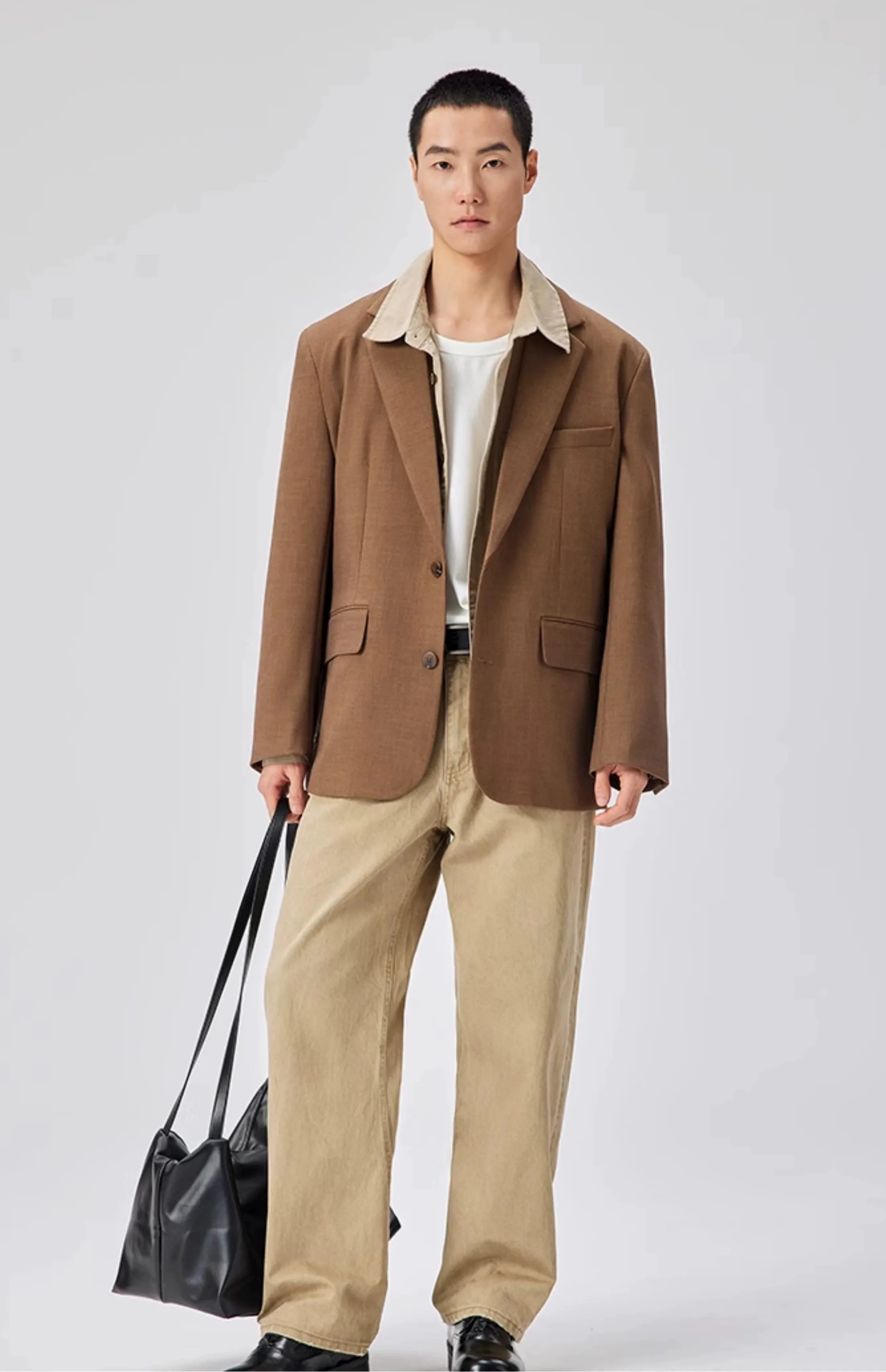 Single Breasted Blazer with Side Button Detail and Notch Lapel sold by Night City Clothing product image thumbnail 5