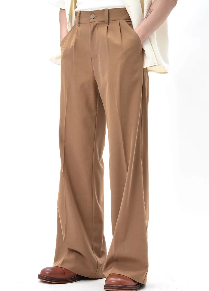 Pleated Wide Leg Trousers with Tailored Waistband and Belt Loop sold by Night City Clothing product image thumbnail 2