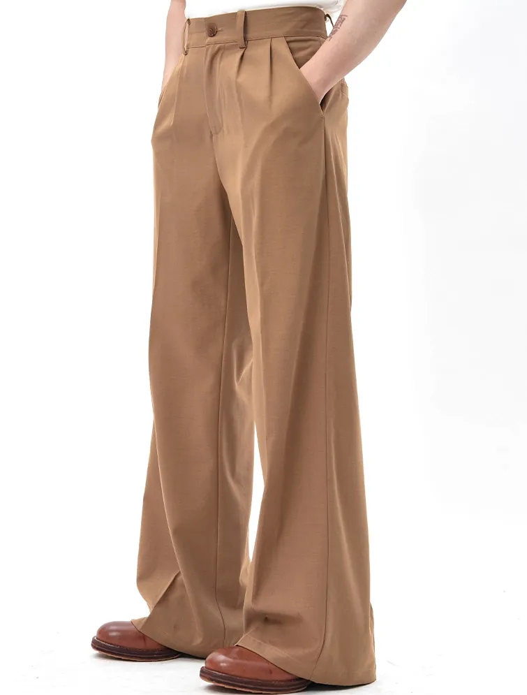 Pleated Wide Leg Trousers with Tailored Waistband and Belt Loop sold by Night City Clothing product image thumbnail 4