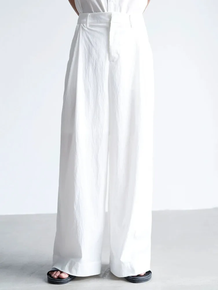 Wide Leg Pleated Front Lightweight Trousers sold by Night City Clothing