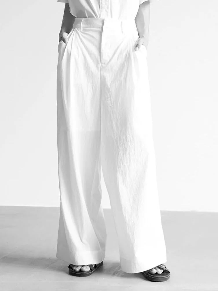Wide Leg Pleated Front Lightweight Trousers sold by Night City Clothing product image thumbnail 2