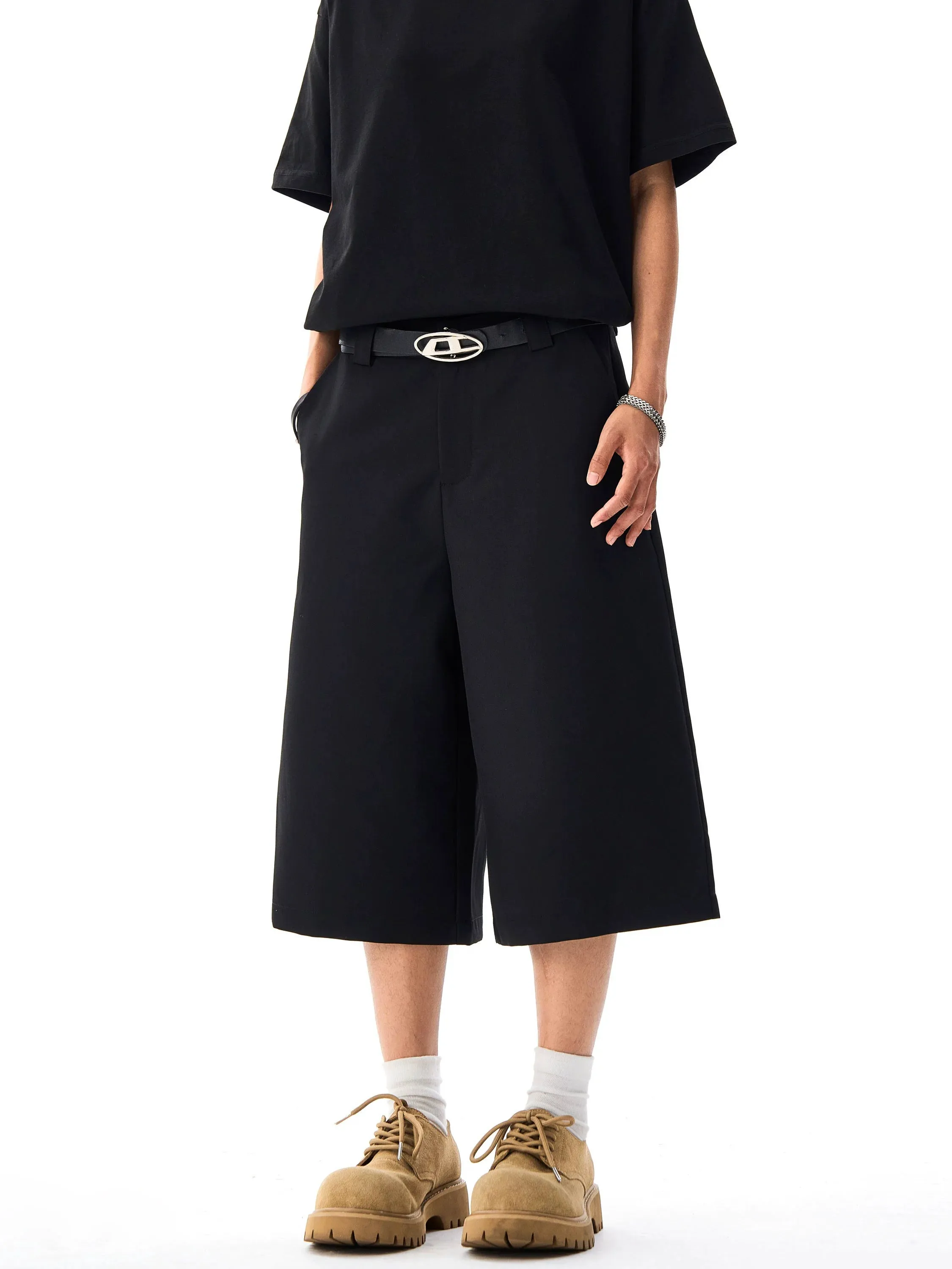 Wide Leg Tailored Bermuda Shorts sold by Night City Clothing product image thumbnail 3