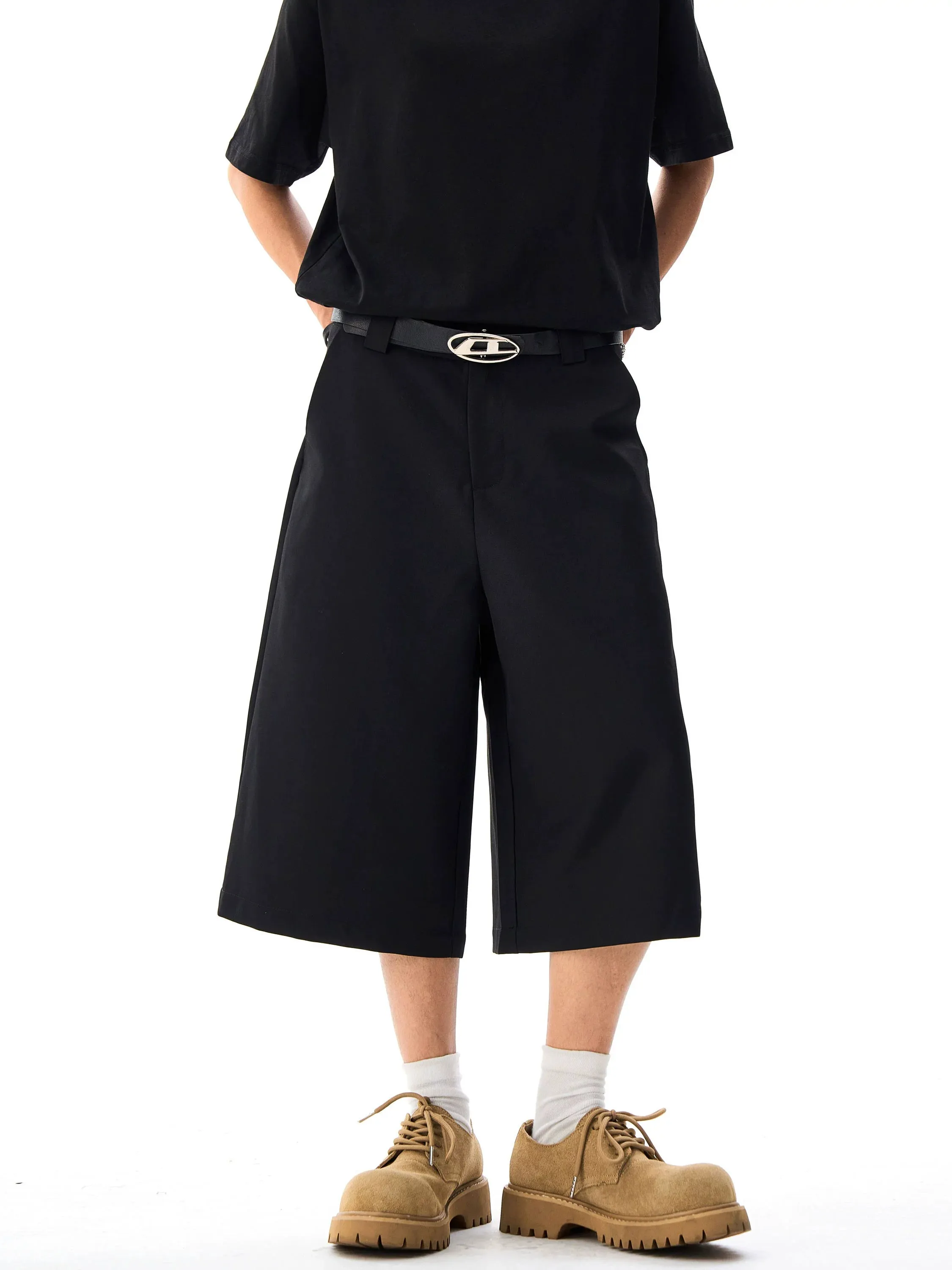 Wide Leg Tailored Bermuda Shorts sold by Night City Clothing product image thumbnail 2