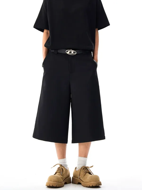 Wide Leg Tailored Bermuda Shorts made by Night City Clothing
