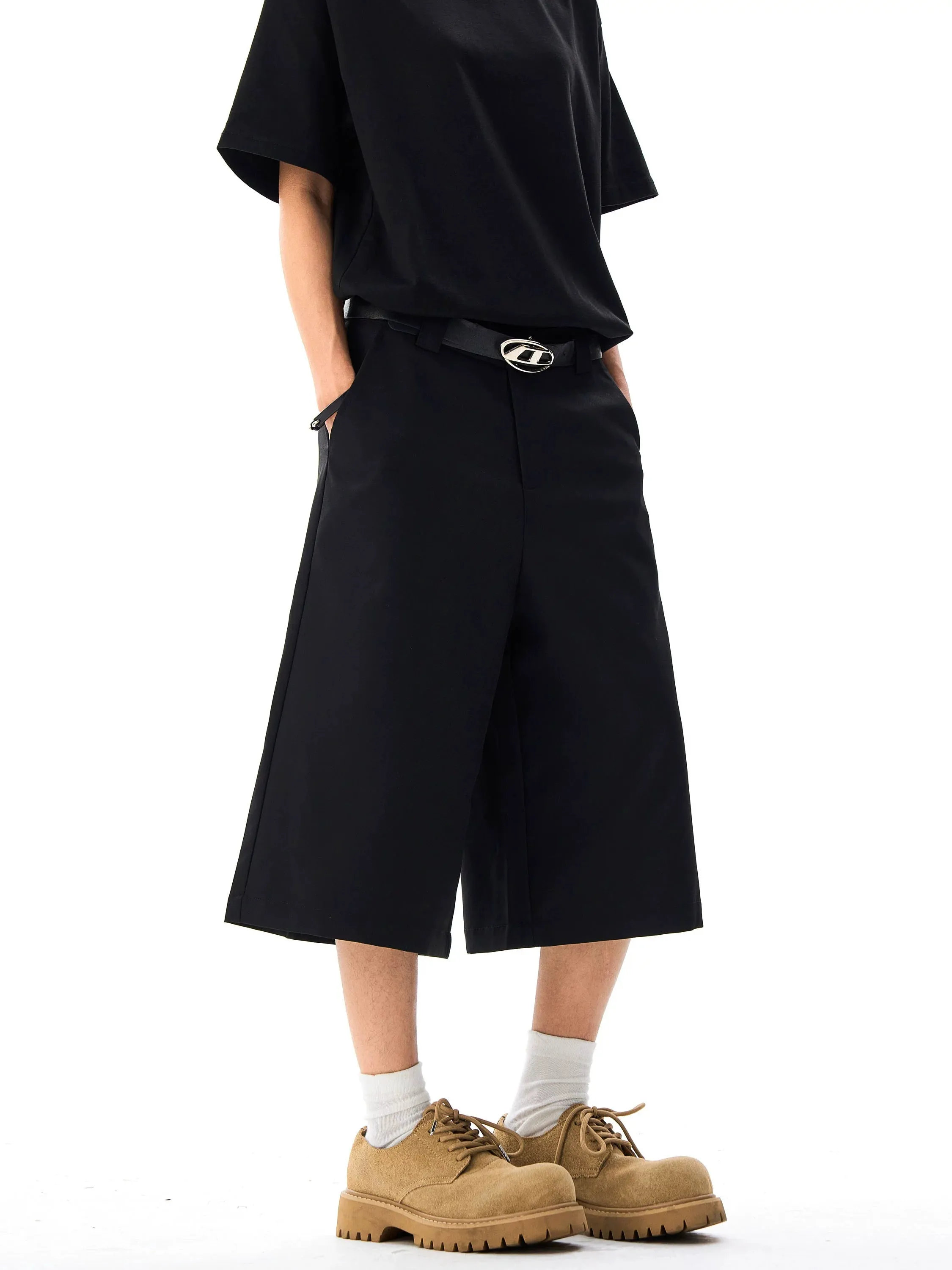 Wide Leg Tailored Bermuda Shorts sold by Night City Clothing product image thumbnail 5