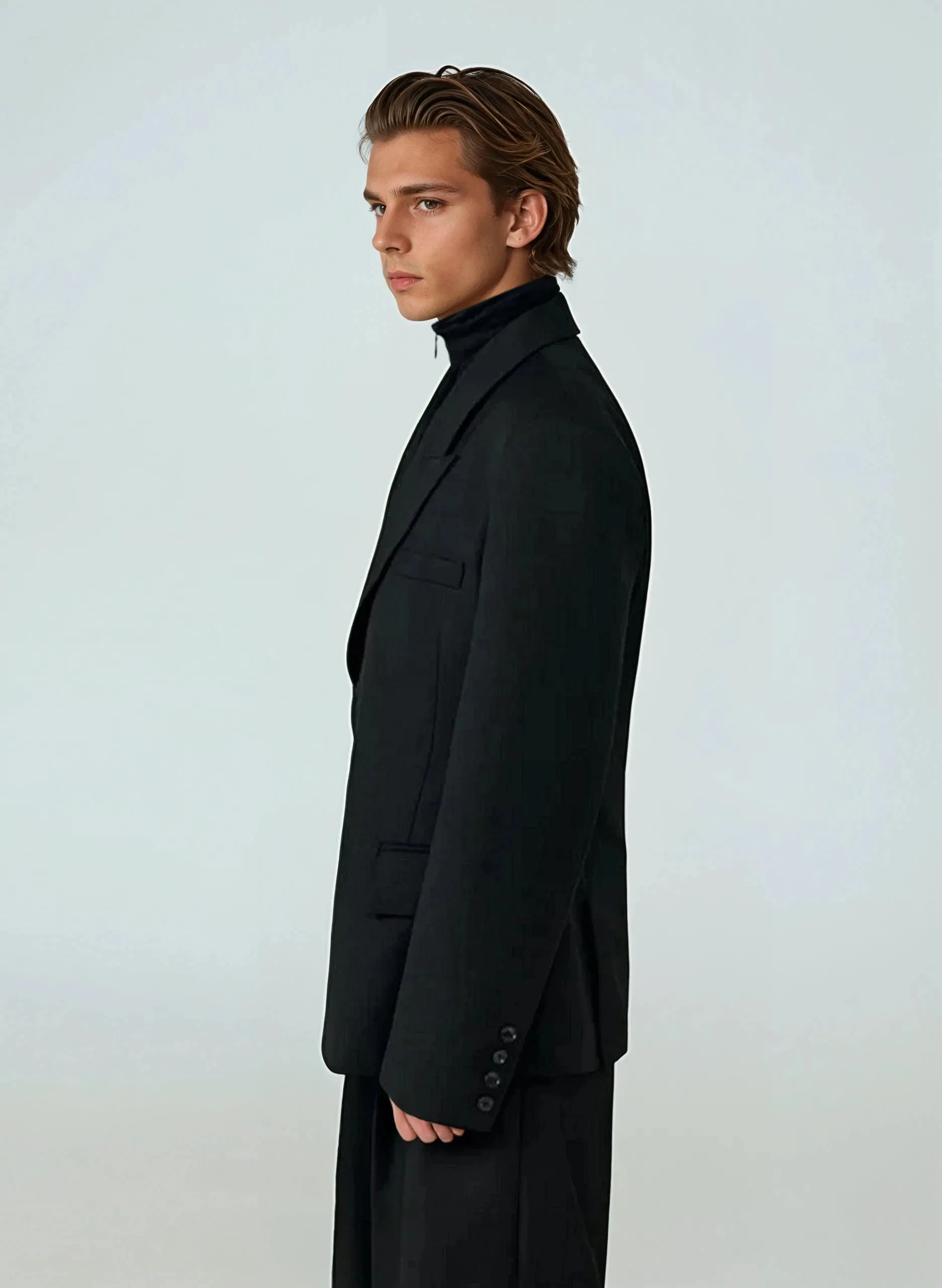 Structured Boxy Double-Breasted Hidden Button Blazer sold by Night City Clothing product image thumbnail 5
