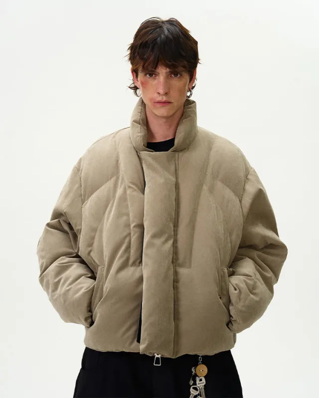 Stand Collar Quilted Oversized Puffer Jacket sold by Night City Clothing