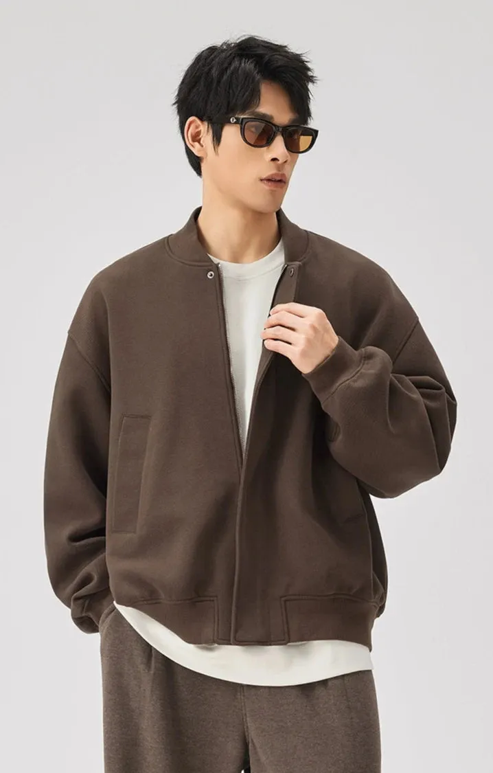 Sweatshirt Zip Bomber Jacket with Front Pockets sold by Night City Clothing product image thumbnail 3