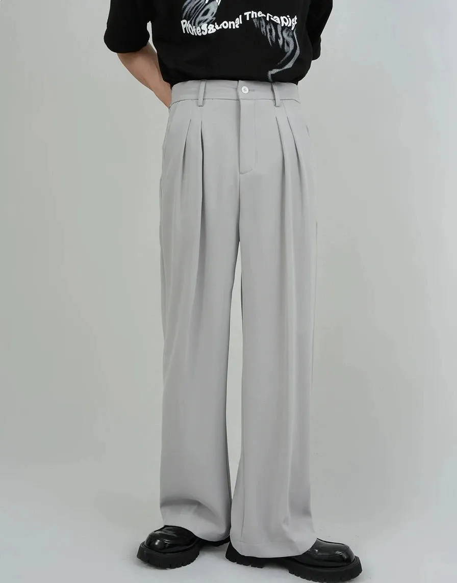 Wide Leg Tailored Pleated Trousers sold by Night City Clothing product image thumbnail 4