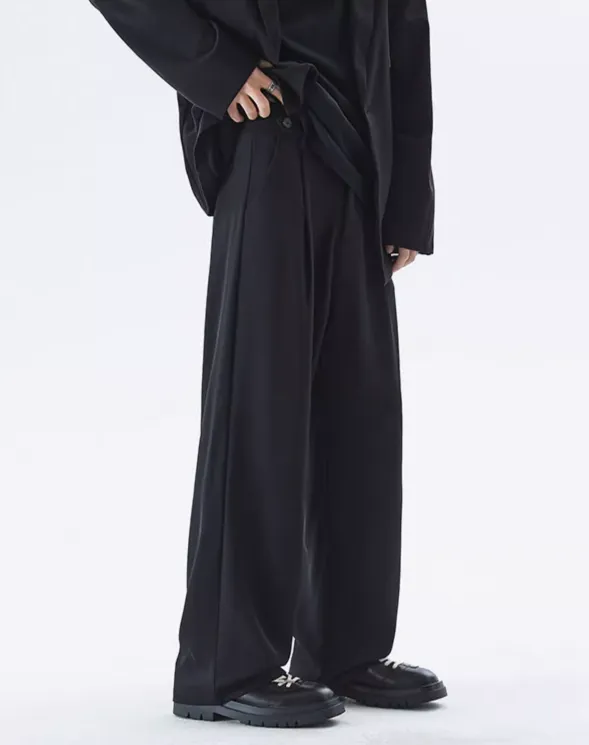 Wide Leg Tailored Lightweight Trousers with Belt Detail sold by Night City Clothing product image thumbnail 5