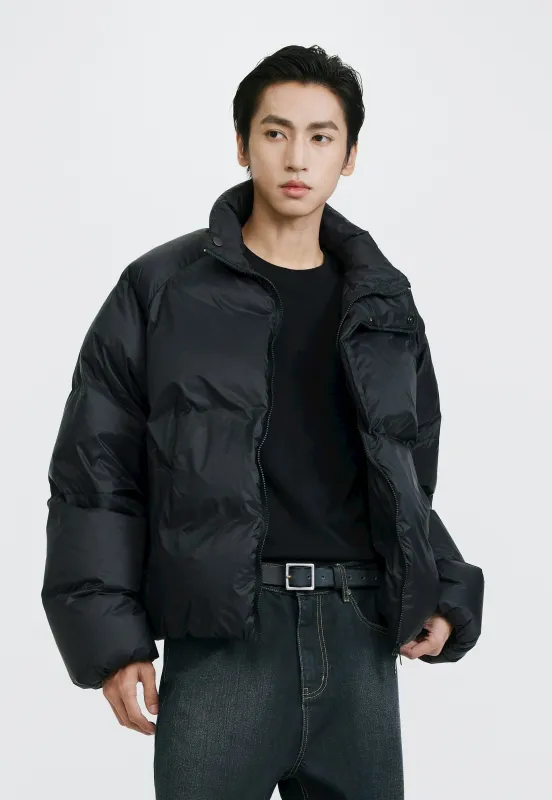 Slim Padded Puffer Jacket with High Collar sold by Night City Clothing