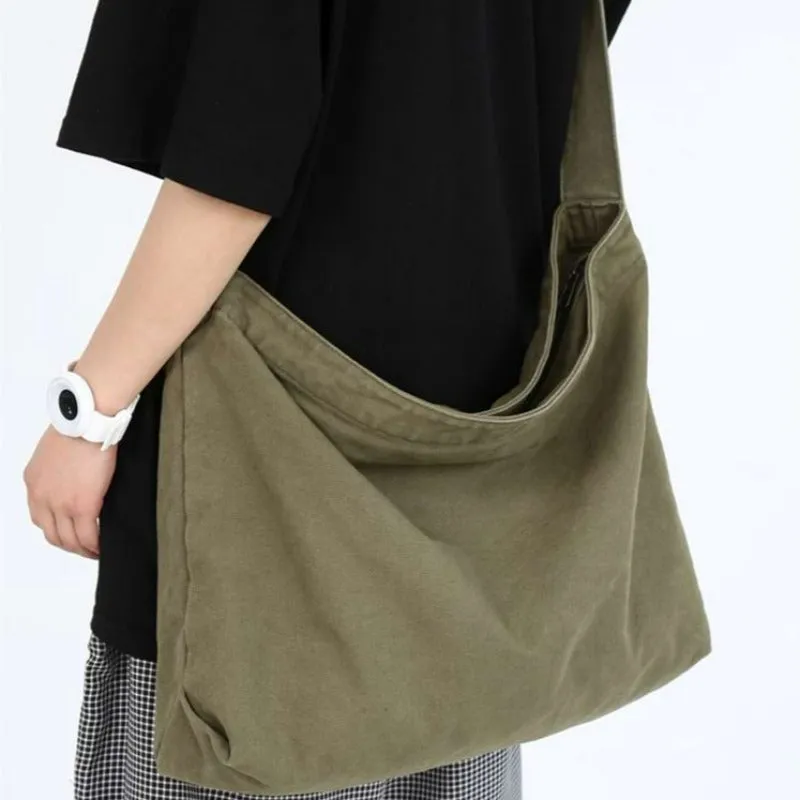 Crossbody Canvas Zip Bag sold by Night City Clothing