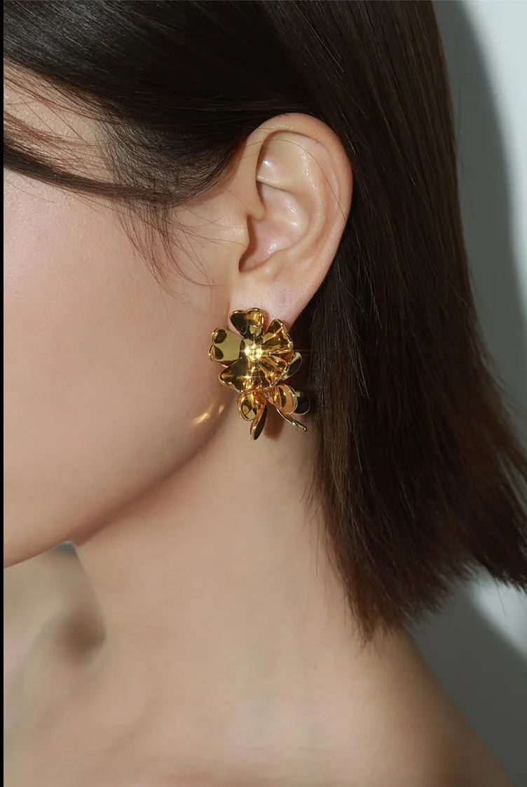 Flower Hoop Earrings sold by Night City Clothing product image thumbnail 4