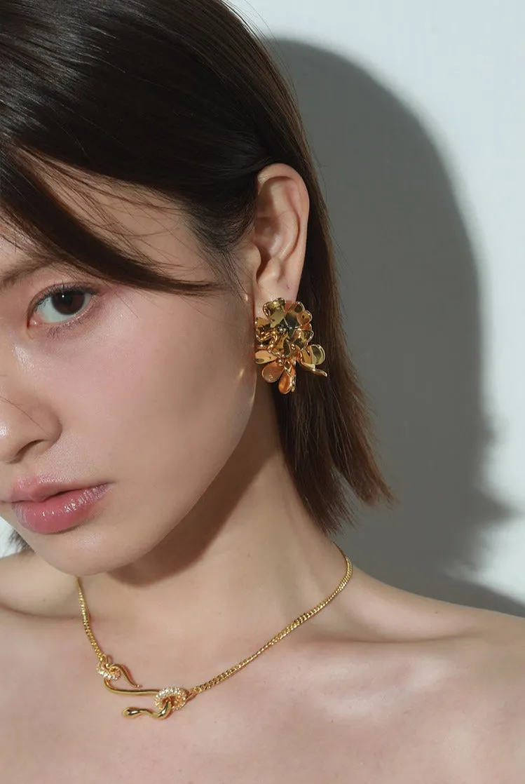 Flower Hoop Earrings sold by Night City Clothing product image thumbnail 5