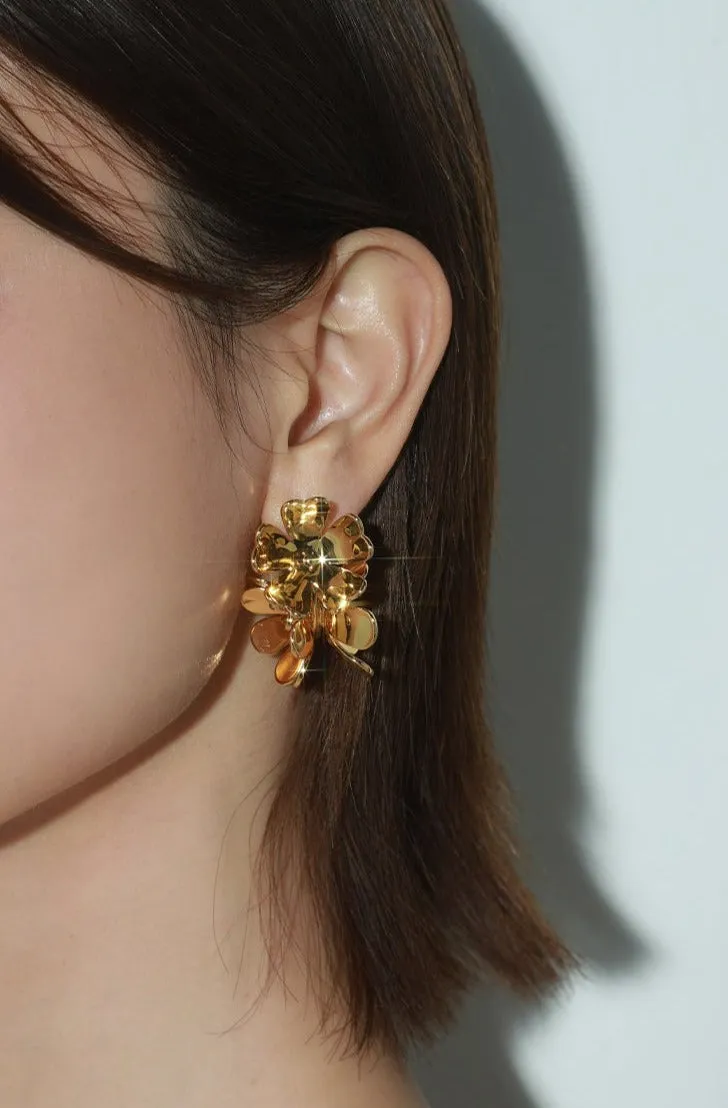 Flower Hoop Earrings sold by Night City Clothing