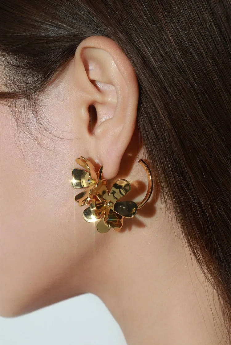 Flower Hoop Earrings sold by Night City Clothing product image thumbnail 2