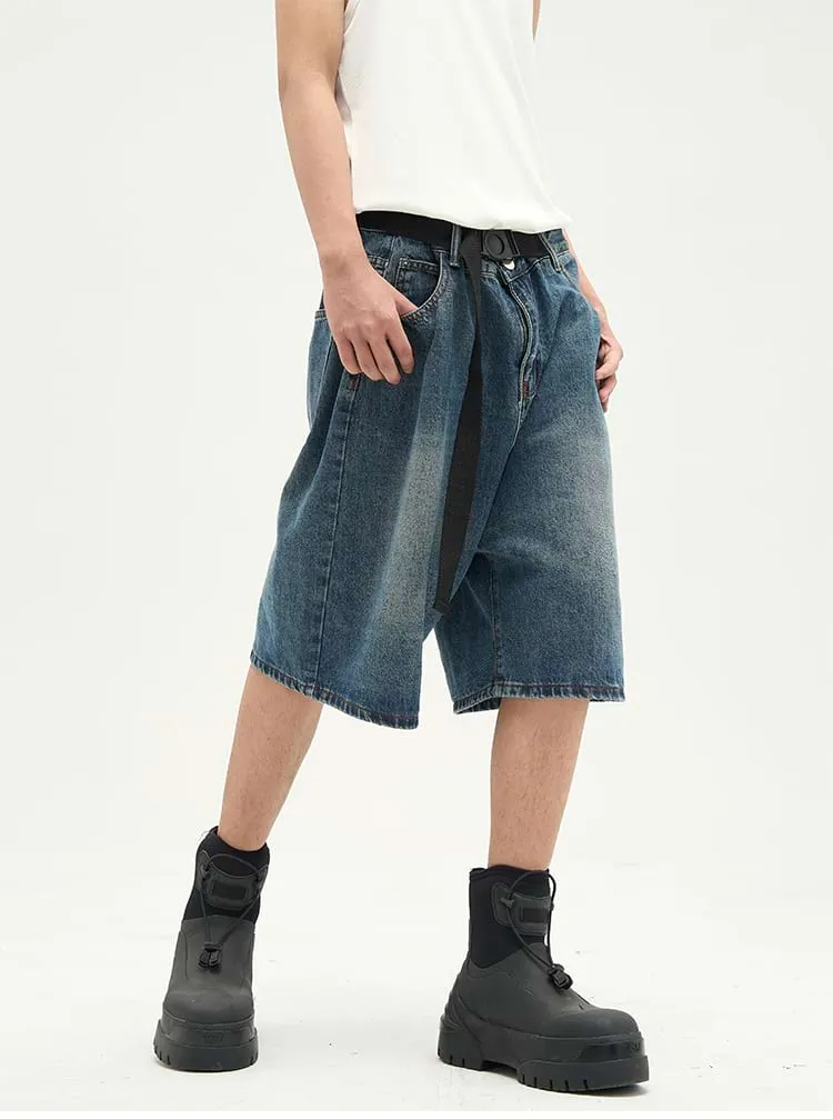 Faded Denim Shorts sold by Night City Clothing product image thumbnail 5