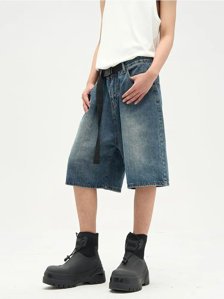 Faded Denim Shorts sold by Night City Clothing product image thumbnail 3