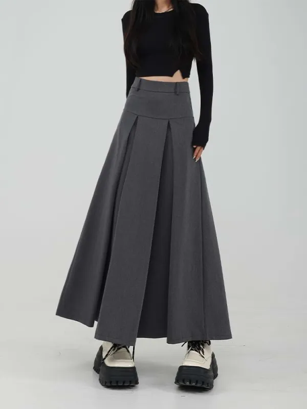 Tiered Pleated Midi Skirt sold by Night City Clothing
