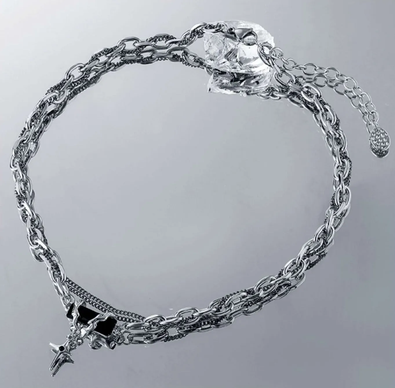 Double Layer Cross Pendant Necklace sold by Night City Clothing product image thumbnail 5