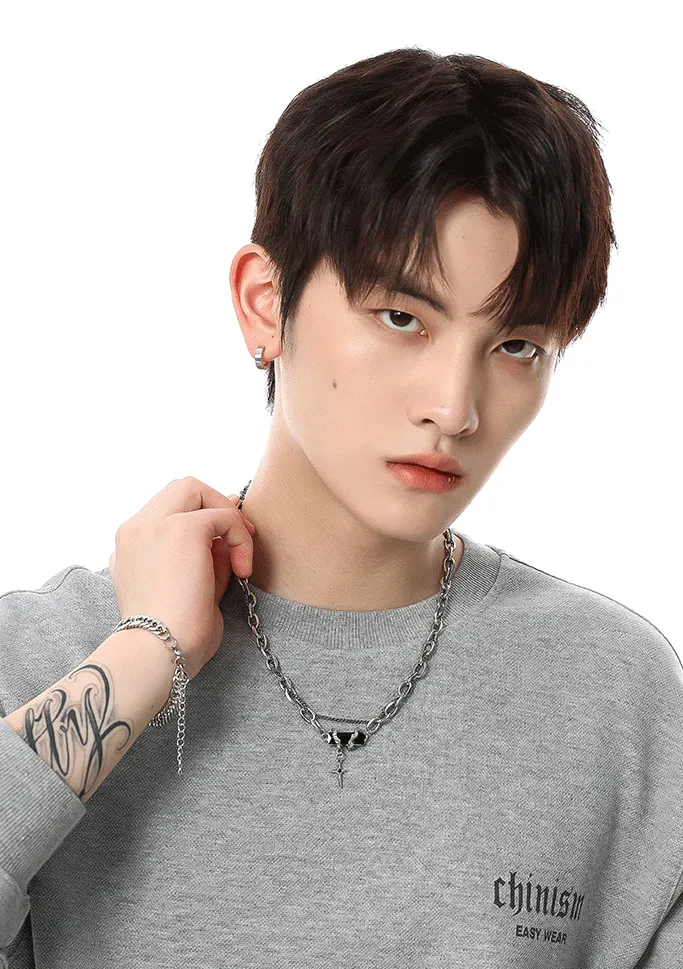 Double Layer Cross Pendant Necklace sold by Night City Clothing product image thumbnail 4