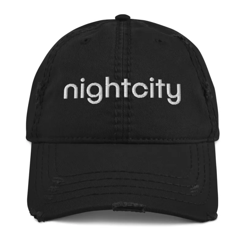 Nightcity Distressed Baseball Cap sold by Night City Clothing