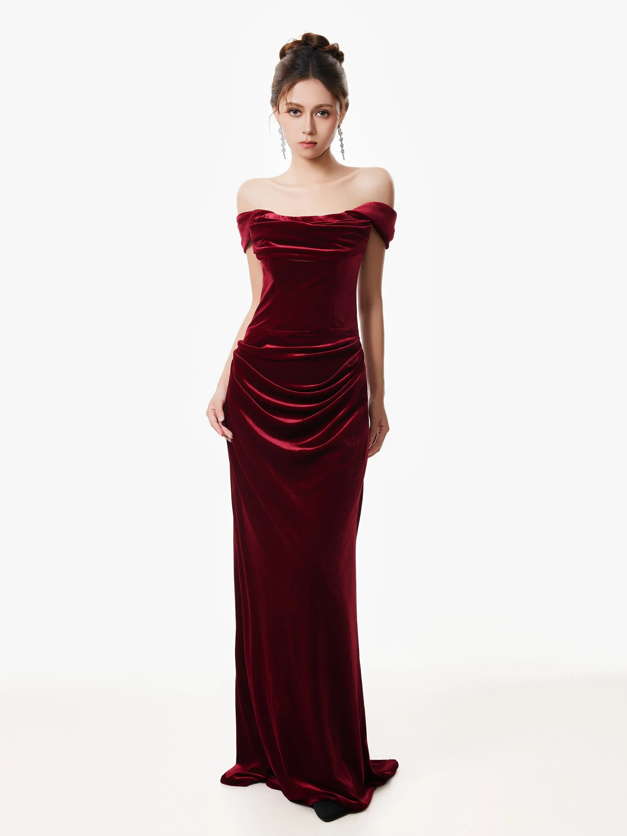 Off-Shoulder Draped Corset Evening Dress Twin Pack sold by Night City Clothing product image thumbnail 2