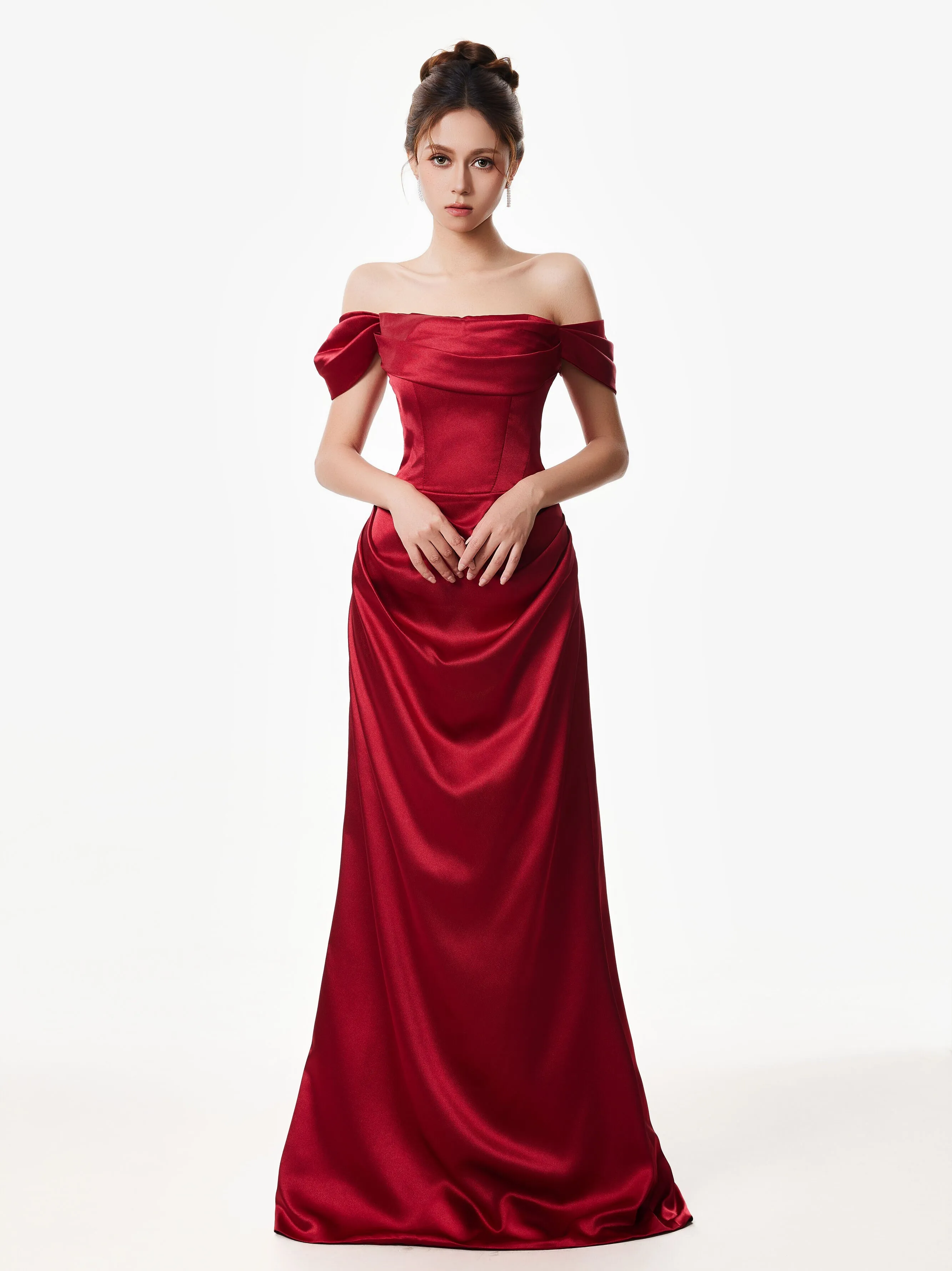 Off-Shoulder Draped Corset Evening Dress Twin Pack sold by Night City Clothing
