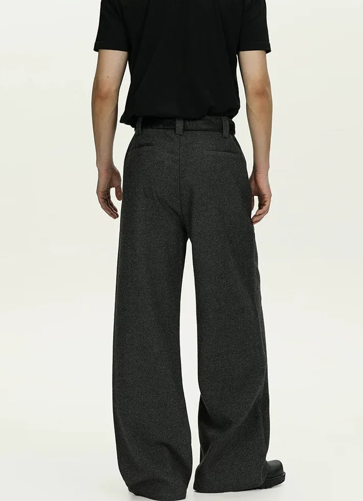 High-Waisted Pleated Wide Leg Trousers with Button Details sold by Night City Clothing product image thumbnail 4