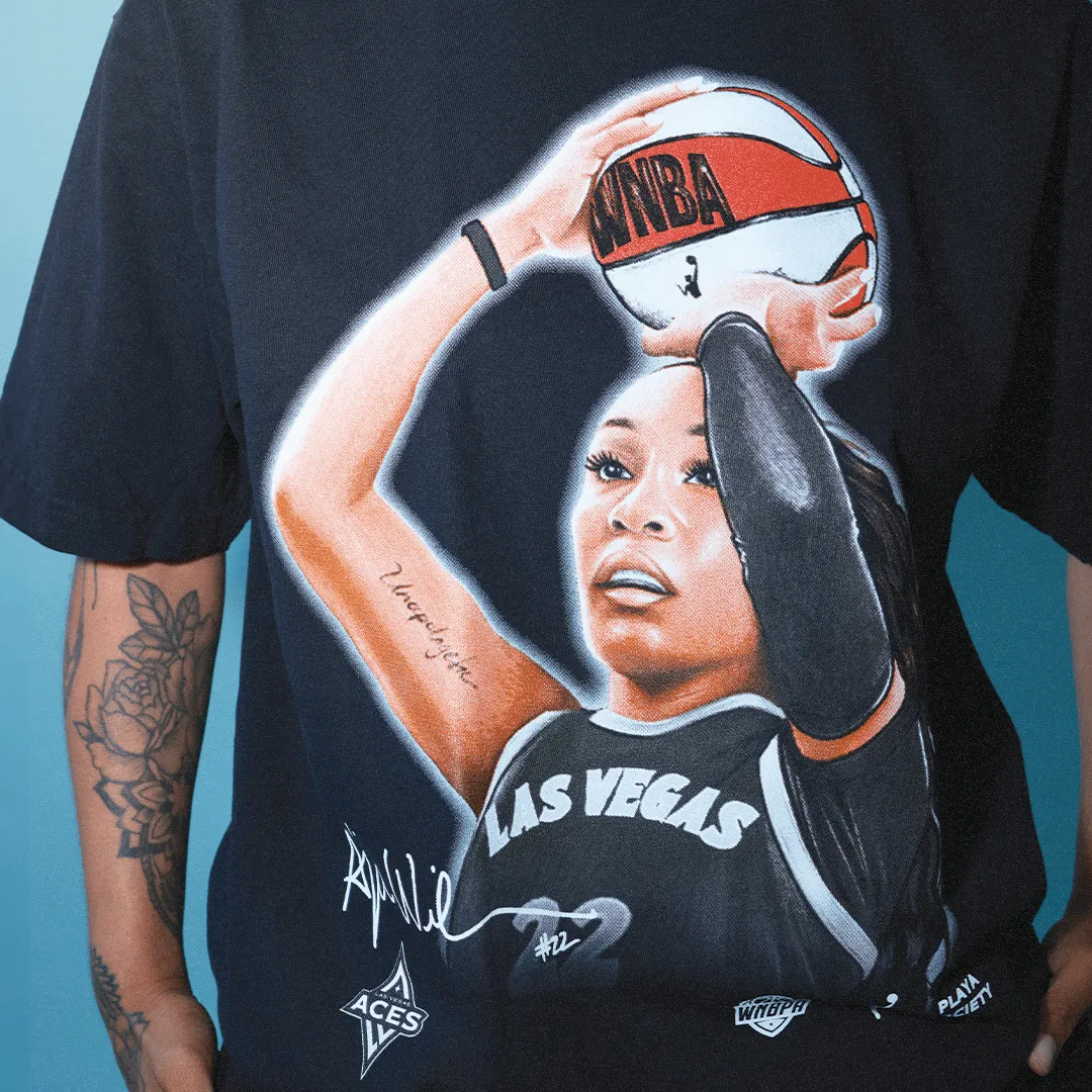 Playa Society A'ja Wilson Sketch T-Shirt sold by Playa Society product image thumbnail 2