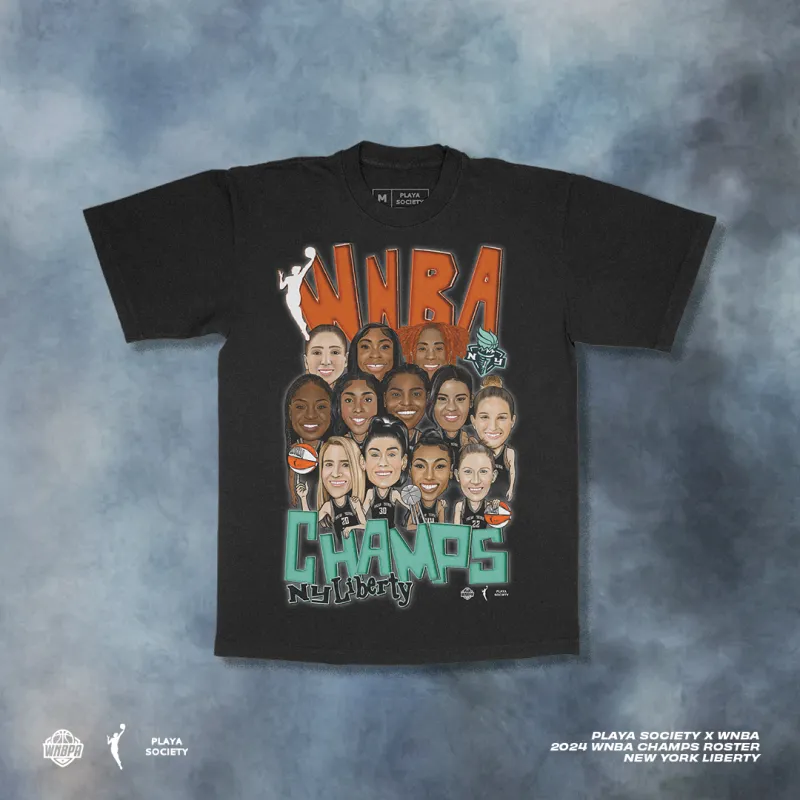 2024 WNBA Champs Roster T-shirt sold by Playa Society
