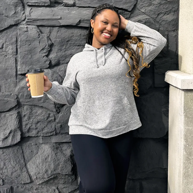 Hoodie - Grey Marl sold by Snag Tights