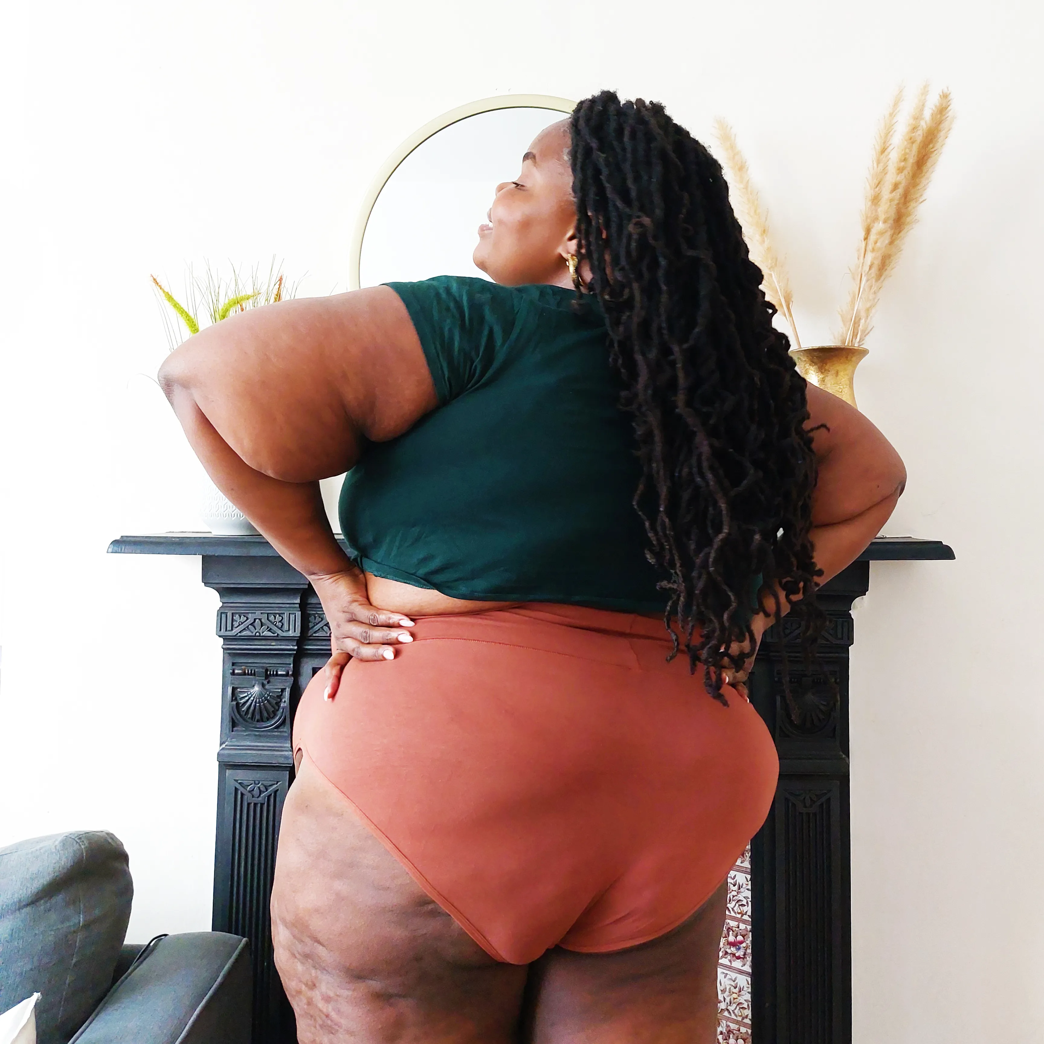 Organic Cotton Full Brief Panties - Root Beer sold by Snag Tights product image thumbnail 4