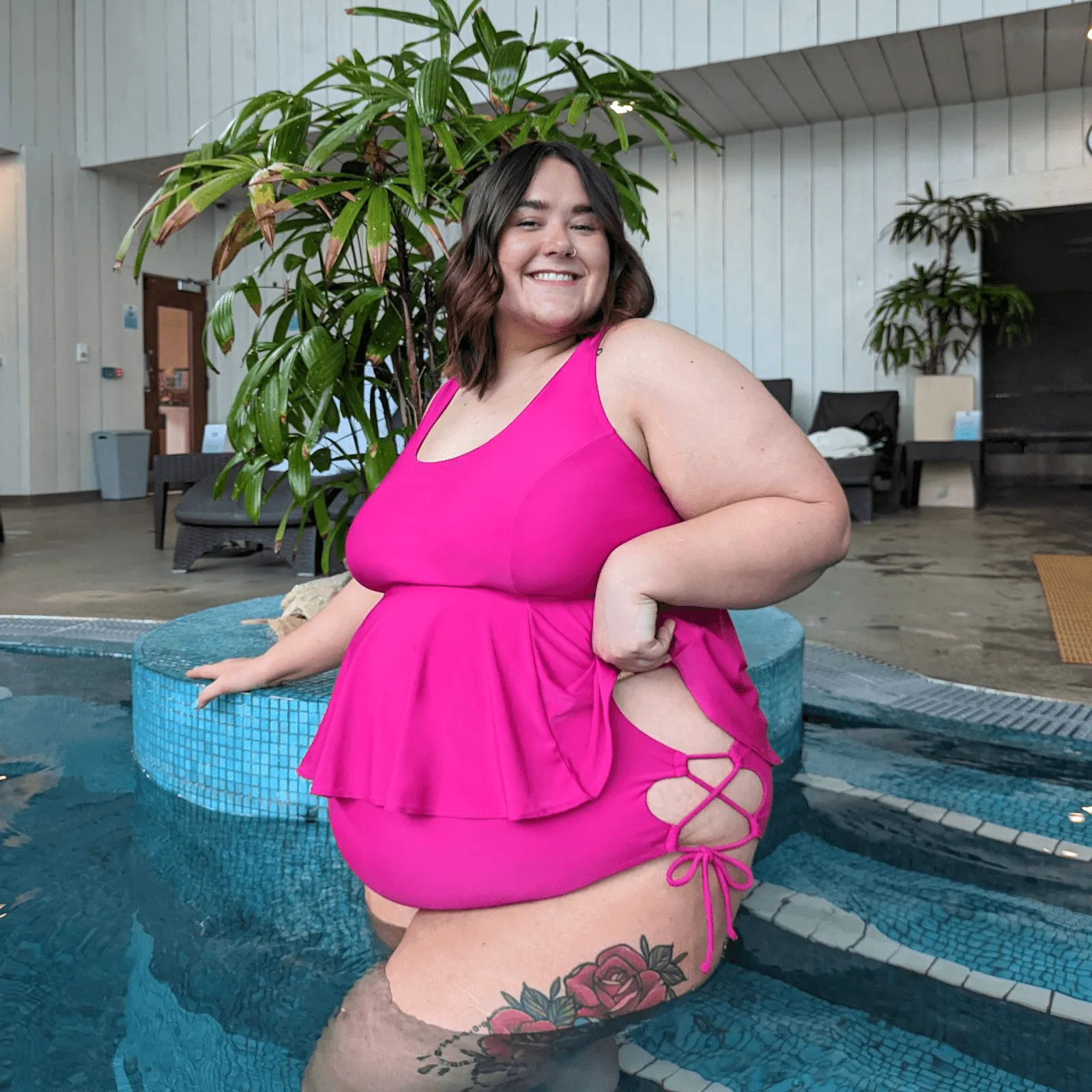 What Babe? Bikini Bottoms - Hot Pink sold by Snag Tights product image thumbnail 2