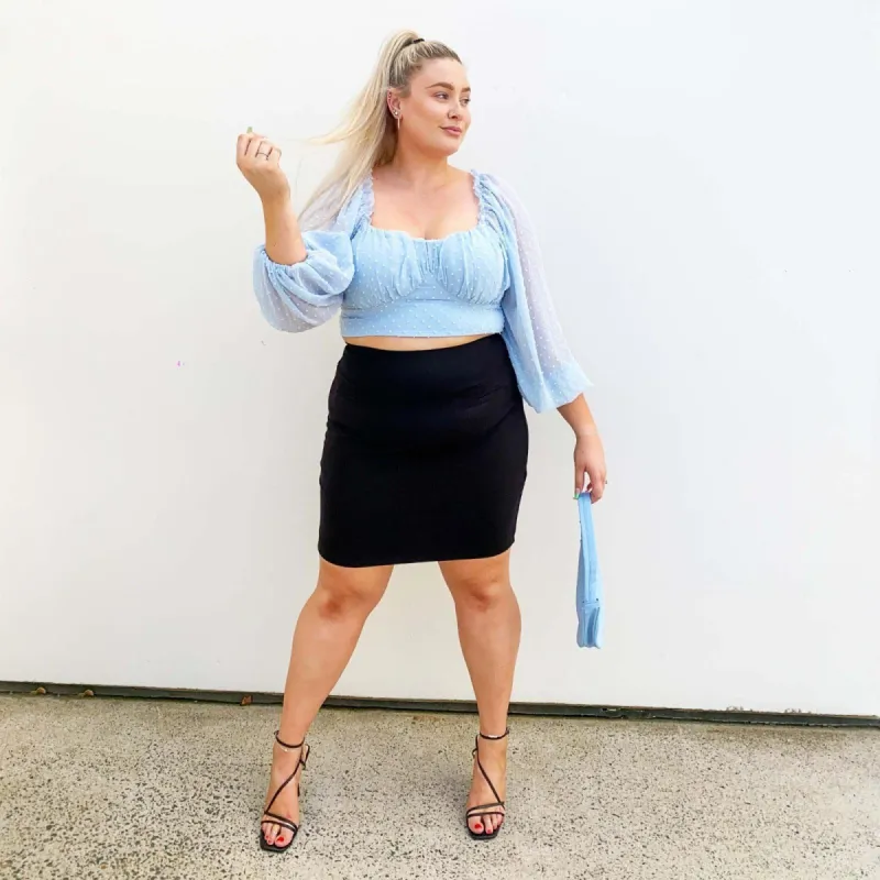 Pencil Skirt - Black sold by Snag Tights