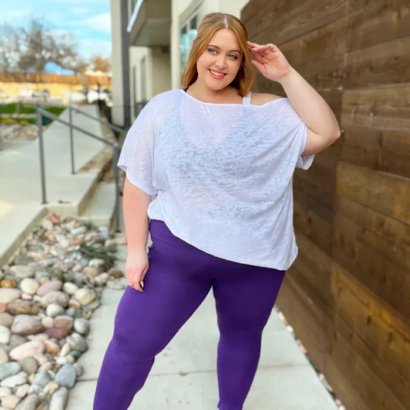 Debbie Off Shoulder Tee - White sold by Snag Tights