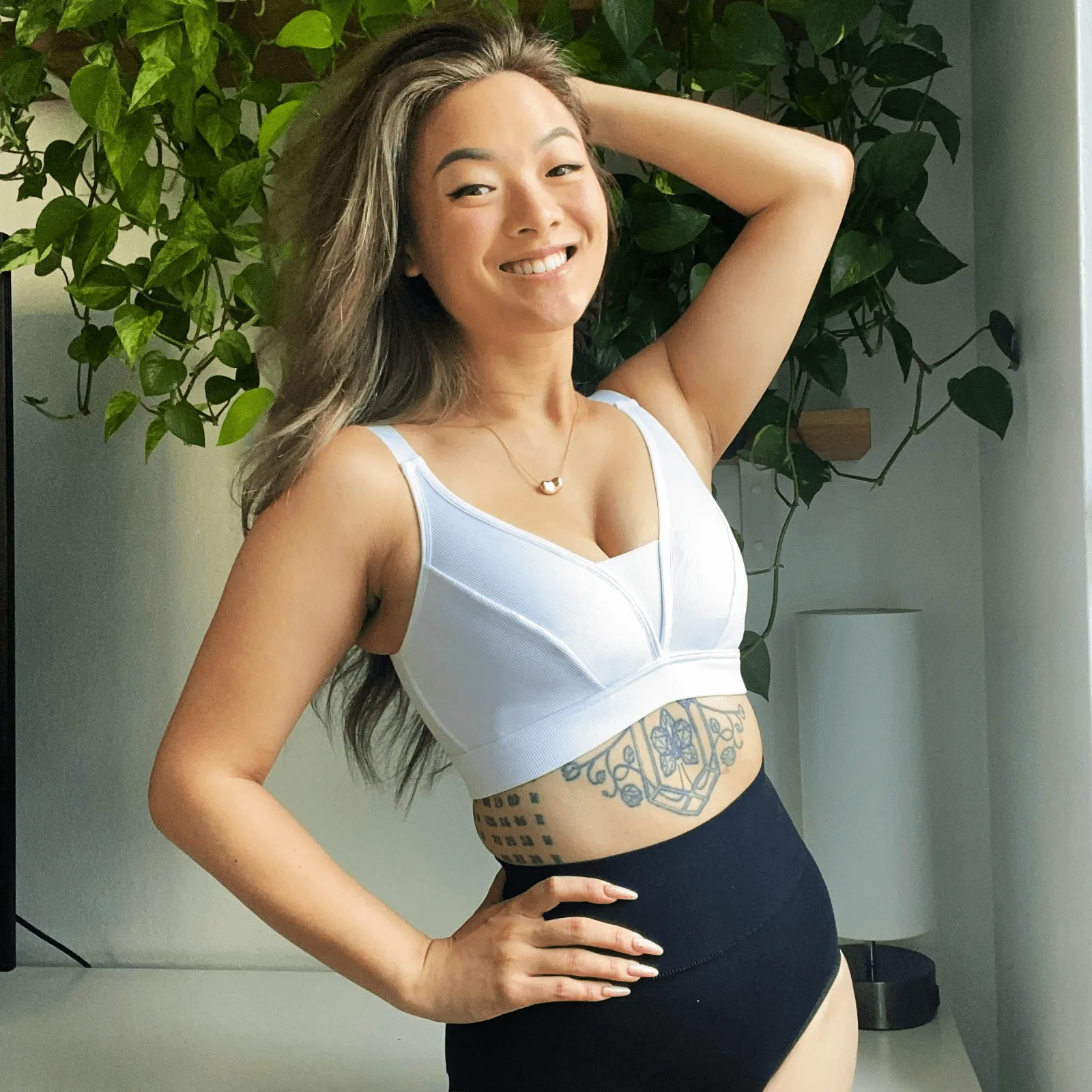 Ribbed Bra Full Cup - White sold by Snag Tights product image thumbnail 4