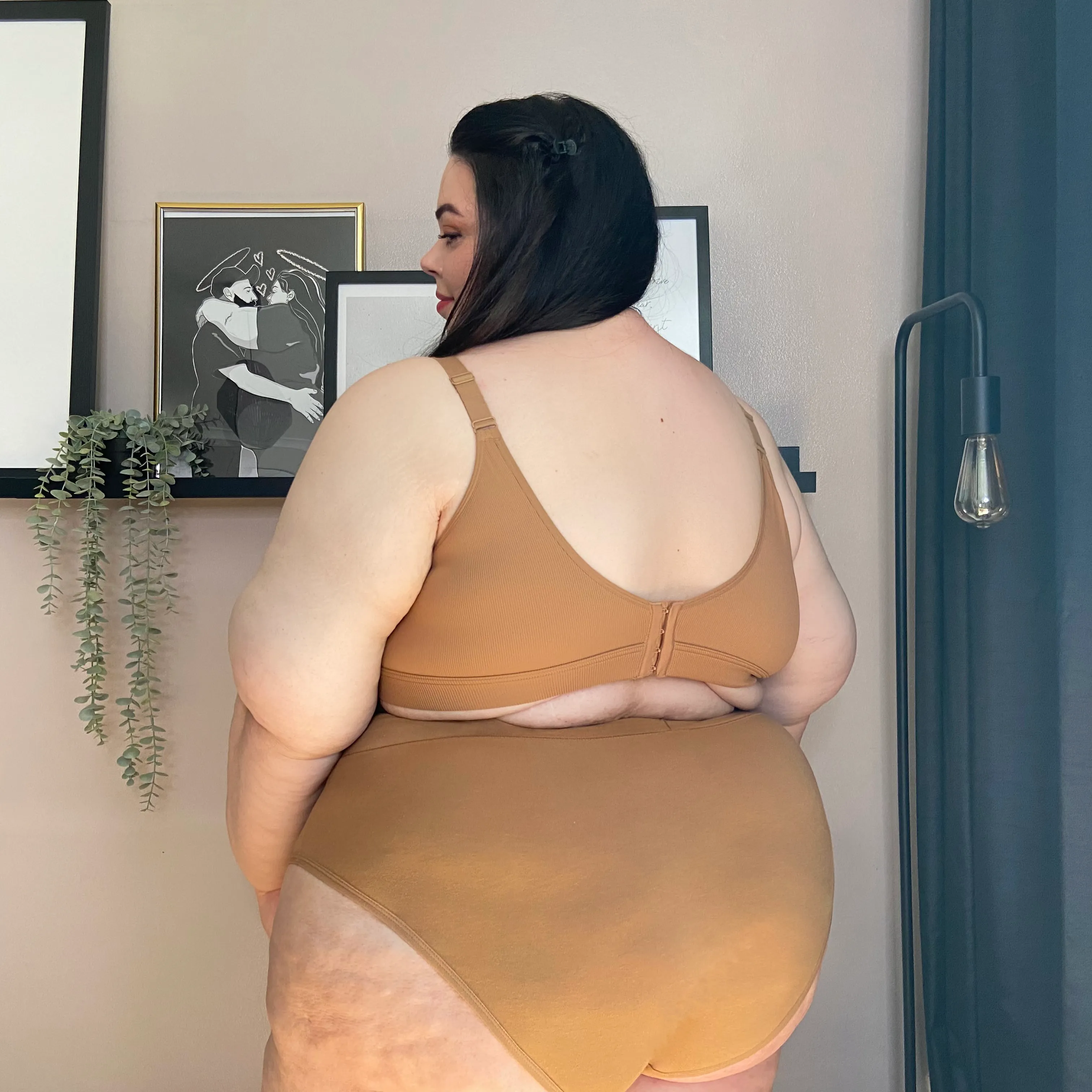 Ribbed Bra Regular Cup - Caramel sold by Snag Tights product image thumbnail 3