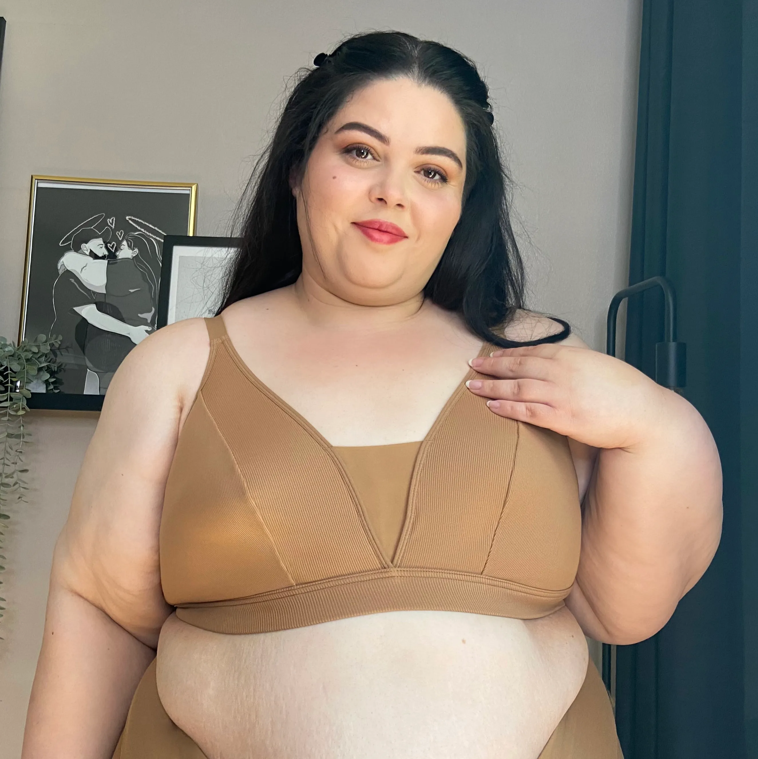 Ribbed Bra Regular Cup - Caramel sold by Snag Tights product image thumbnail 5