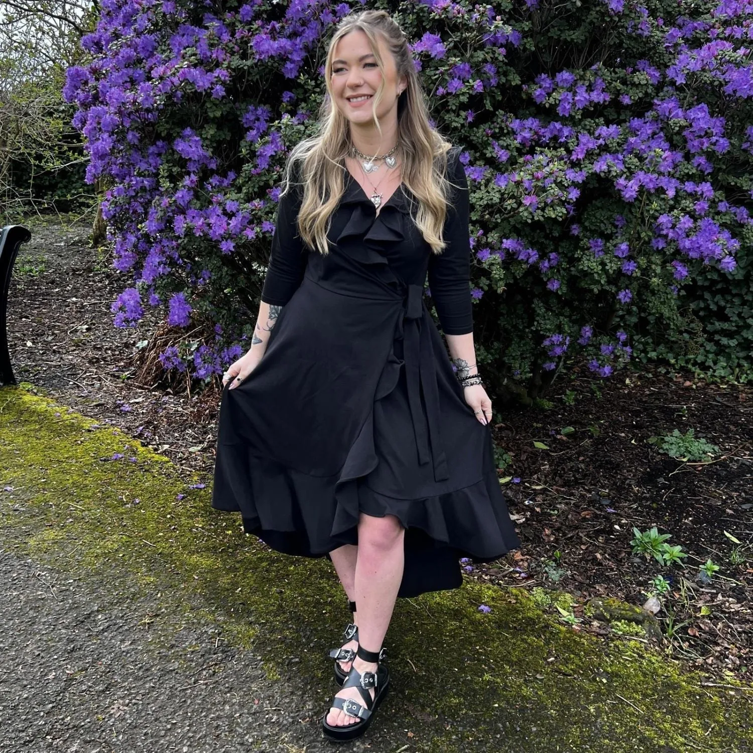 Frill Wrap Dress sold by Snag Tights product image thumbnail 5