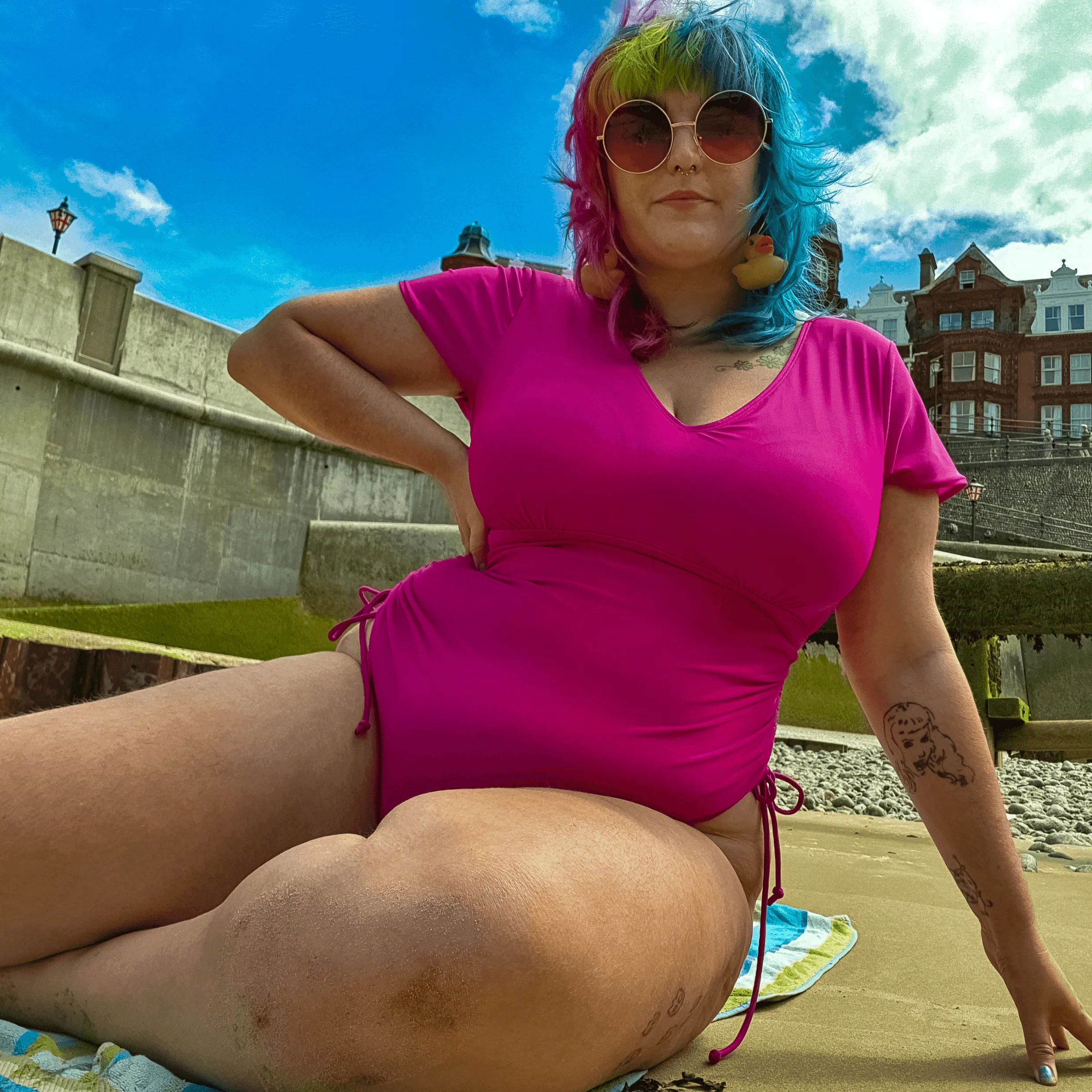 Show me the money Swimsuit - Hot Pink sold by Snag Tights product image thumbnail 3