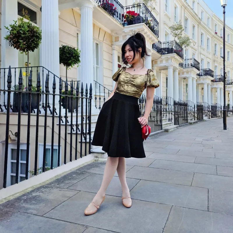 アパルトモン 【SHAINA MOTE】BIAS FLARE SKIRT 36 Shaina Mote Work Skirt - East Dark Indigo Italian Denim