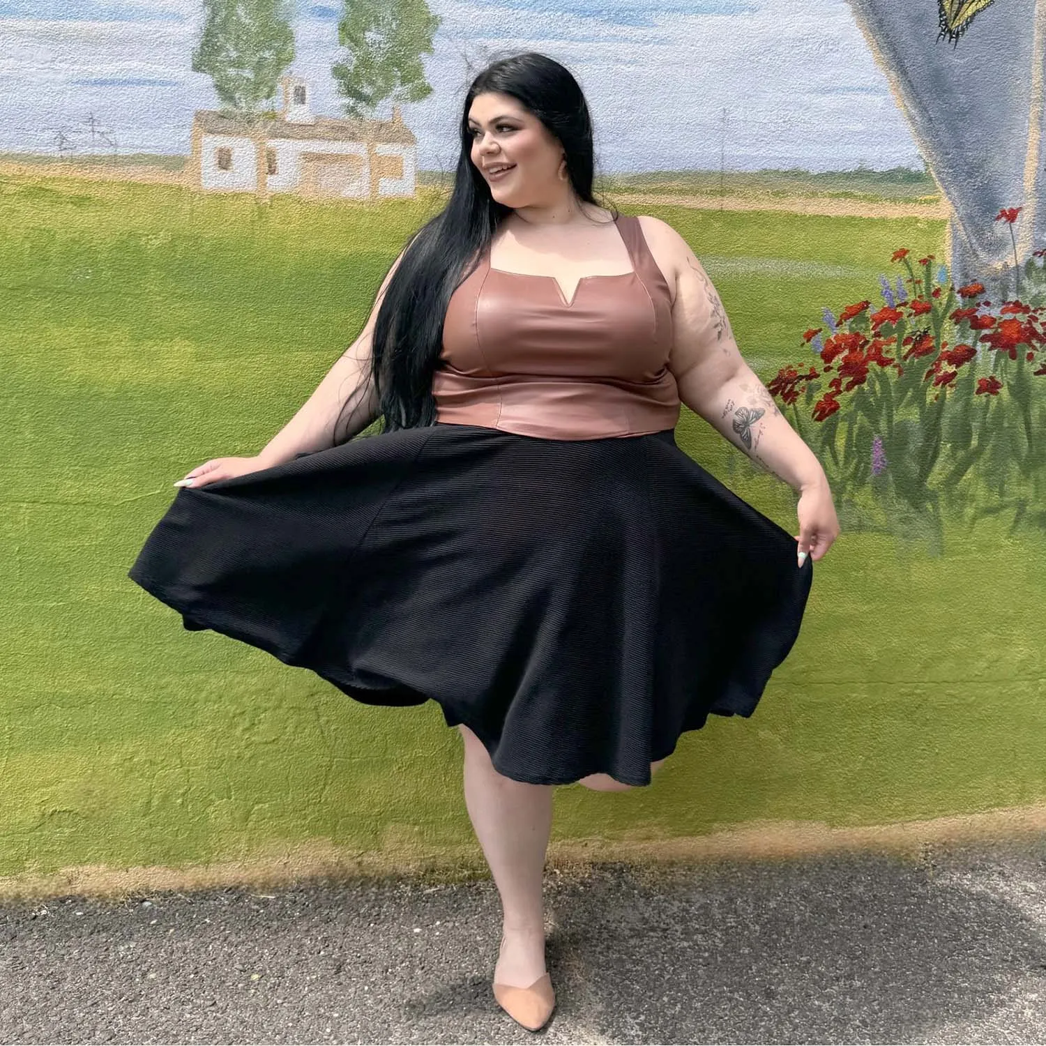 Ottoman Flare Skirt - Black sold by Snag Tights product image thumbnail 3