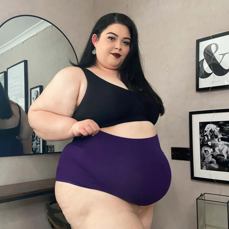 Organic Cotton Super High Waist Panties - Suffragette Purple sold by Snag Tights